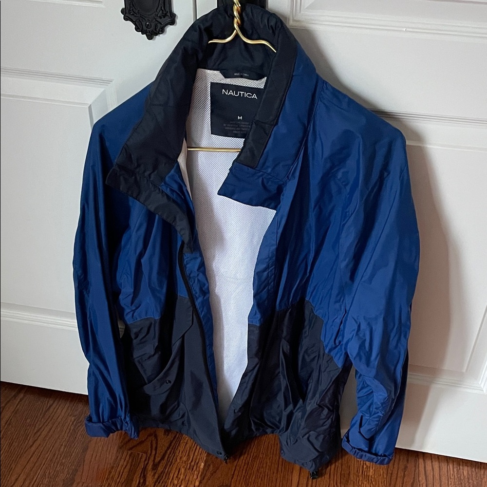 Nautica Navy and Black Windbreaker Jacket
